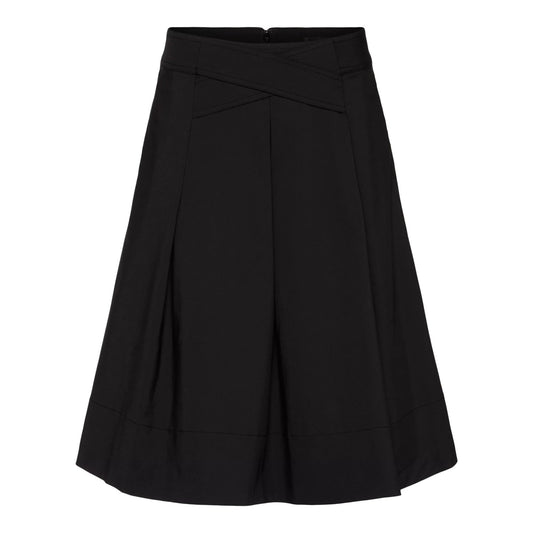 Cross Waist Flare Skirt