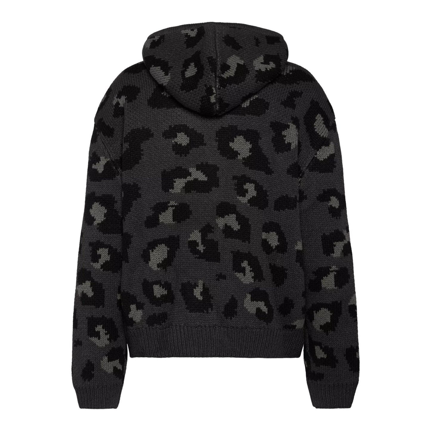 Knit Leopard Hooded Sweater