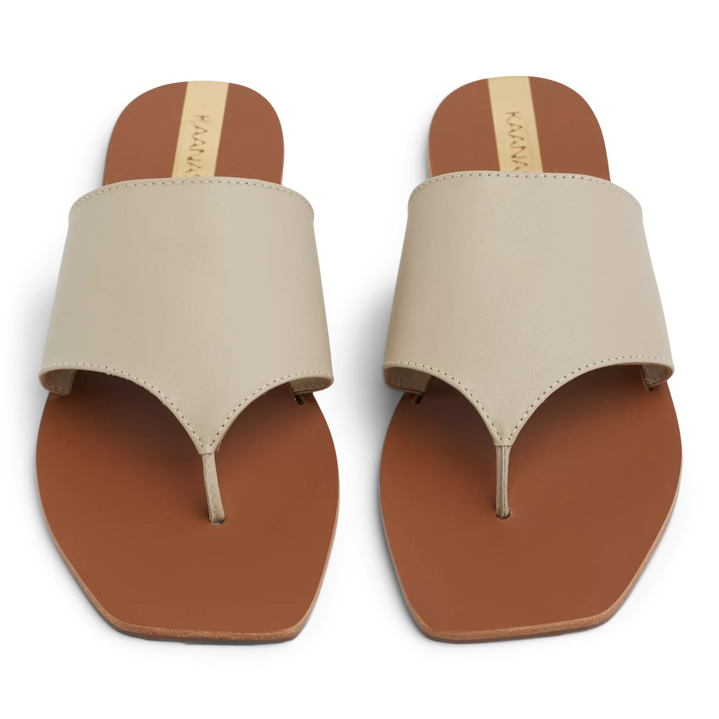 Maria Minimalist Allover Leather Thong Sandals