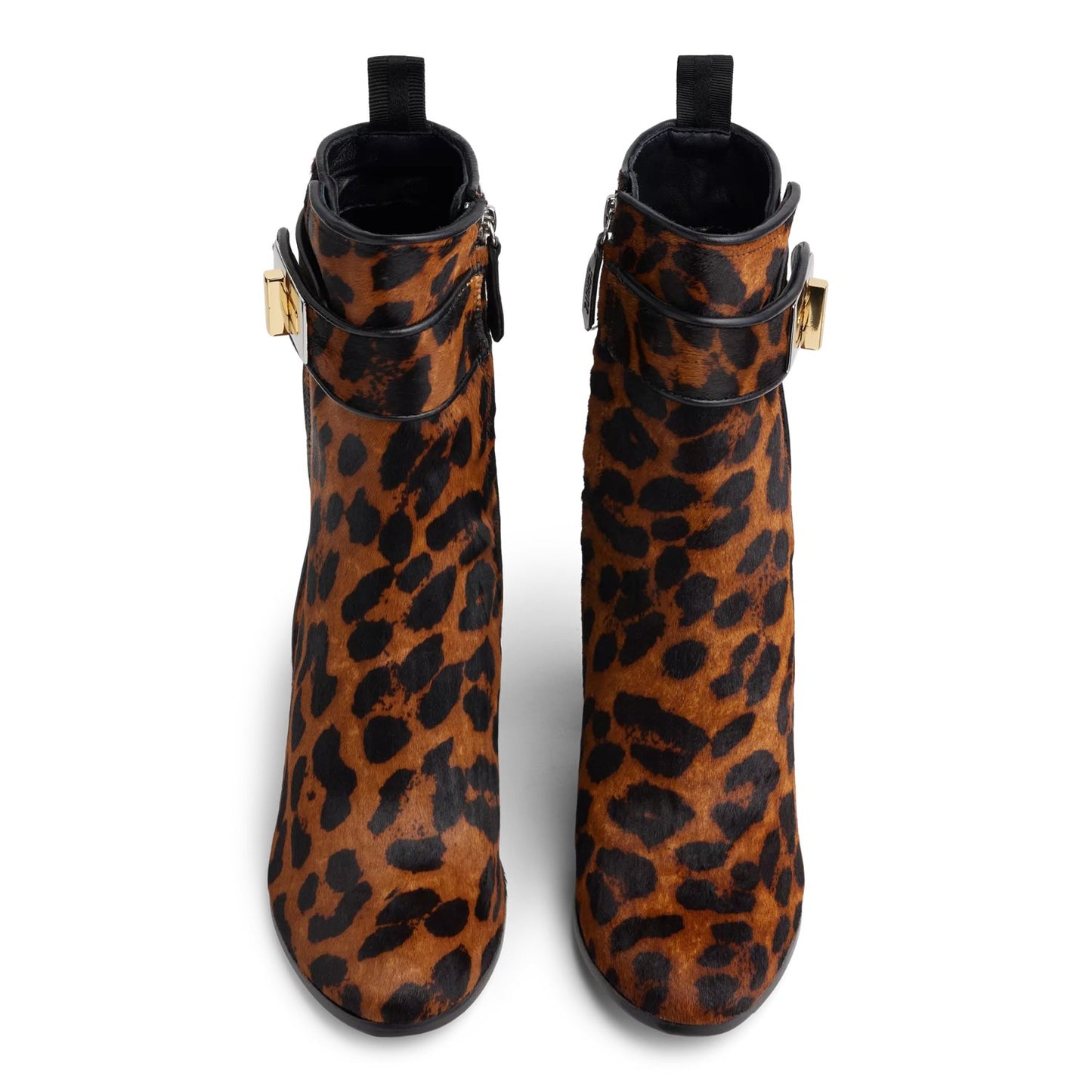 Lucienne Leopard Turn-Lock Ankle Boots